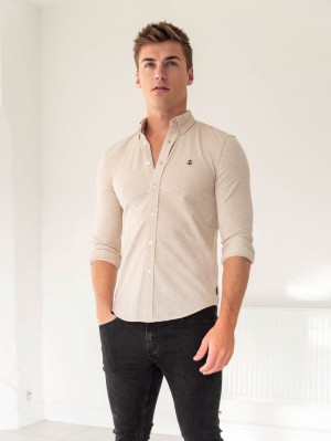 Blakely Arlo Soft Stretch Shirt Sand | WSR275163