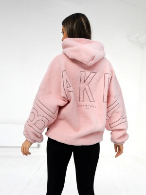 Blakely Borg Isabel Oversized Hoodie Pembe | RXG741830