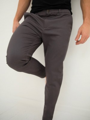 Blakely Cavill Slim Fit Tailored Chinos Charcoal | ZKS639085