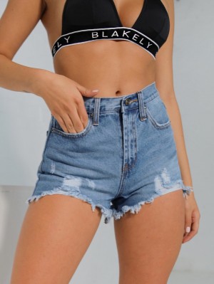 Blakely Emery Denim Shorts Mavi | LJI862190