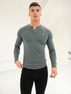 Blakely Henley Brushed Soft T-Shirt Yeşil | MYK854170