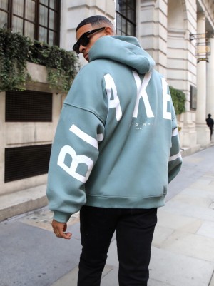 Blakely Idris Oversized Hoodie Yeşil | EOB470651