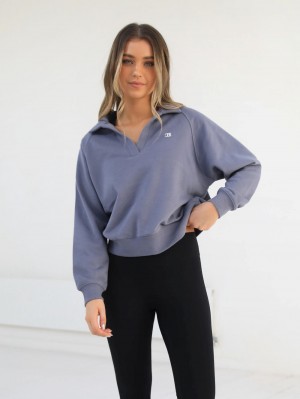 Blakely Initial V-Neck Jumper Mavi | MVA120769