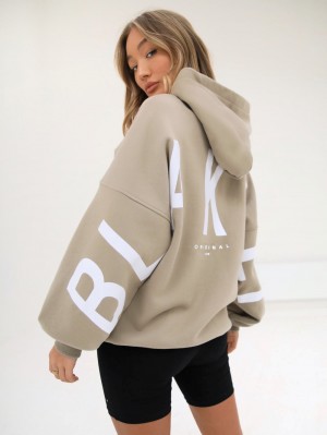 Blakely Isabel Oversized Hoodie Bej Rengi | TKN176350