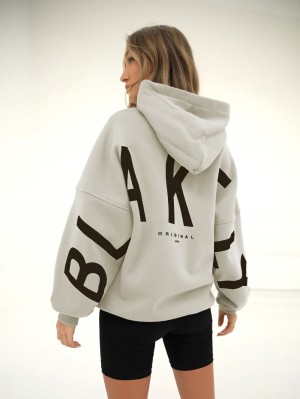 Blakely Isabel Oversized Hoodie Bone | KMF285709