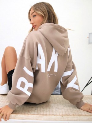 Blakely Isabel Oversized Hoodie Kahverengi | IPS385104