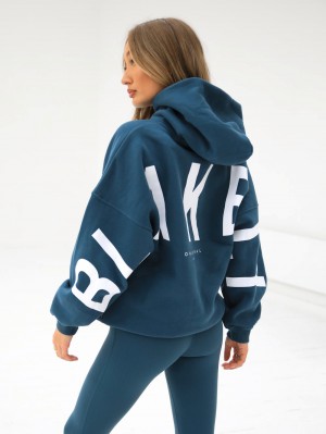 Blakely Isabel Oversized Hoodie Koyu | AOJ817420