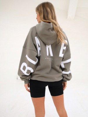 Blakely Isabel Oversized Hoodie Yeşil | PTD208679