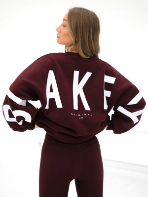 Blakely Isabel Oversized Jumper Bordo | RBG742938