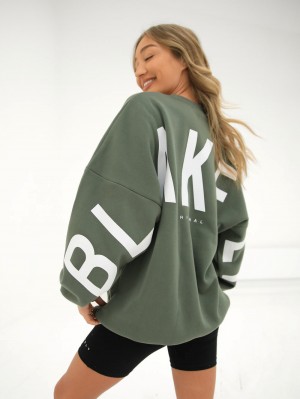 Blakely Isabel Oversized Jumper Haki Yeşil | FBV075216