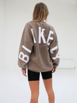 Blakely Isabel Oversized Jumper Kahverengi | QEP045193