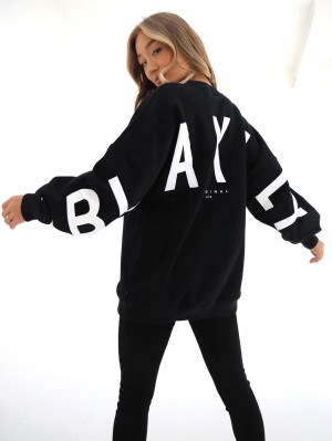 Blakely Isabel Oversized Jumper Siyah | YPA645732