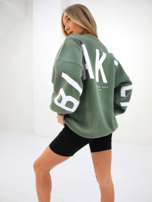 Blakely Isabel Oversized Jumper Yeşil | DYW093625