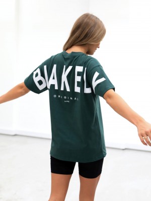 Blakely Isabel Oversized T-Shirt Yeşil | WIM105643