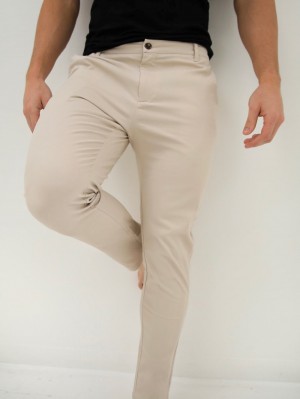 Blakely Kingsley Slim Fit Tailored Chinos Bej Rengi | DUO189075