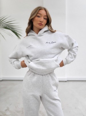 Blakely Life & Style Oversized Hoodie Beyaz | ZOI658231