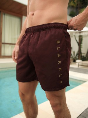 Blakely Lugano Swim Shorts Bordo | QCA069572