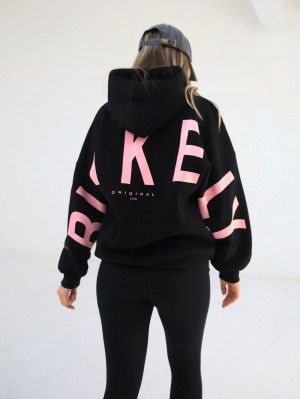 Blakely Members Isabel Oversized Hoodie Siyah Pembe | VXG219634