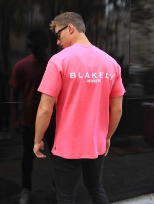 Blakely Members Relaxed T-Shirt Pembe | OIF920574