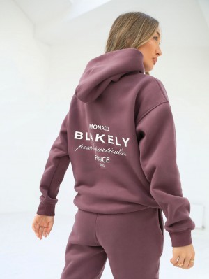 Blakely Monaco Women's Relaxed Hoodie Bordo | CSV398651