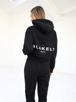 Blakely Noir II Women's Relaxed Hoodie Siyah | VKQ184075