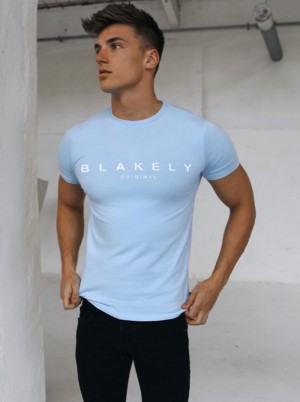 Blakely Ocean T-Shirt Açık Mavi | TXQ196823