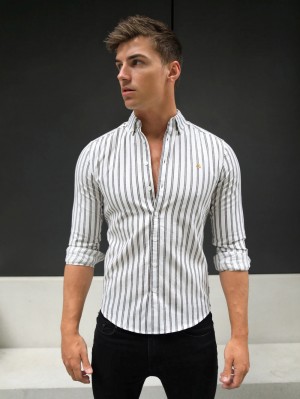 Blakely Savona Stripe Shirt Kahverengi | KML351468