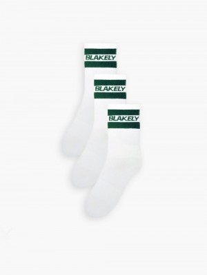 Blakely Signature Socks 3 Pack Yeşil | YBW602813