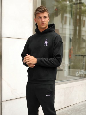 Blakely Sports Club Relaxed Hoodie Siyah | FWT160495