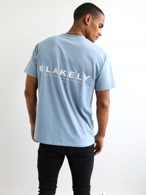 Blakely Statement Relaxed T-Shirt Mavi | PCV275984