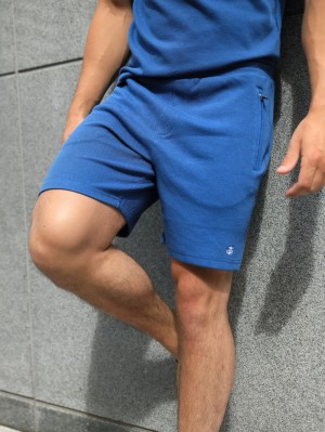 Blakely Toulon Textured Shorts Mavi | JHE302184