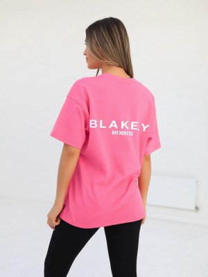 Blakely Womens Members Relaxed T-Shirt Pembe | VEO105634