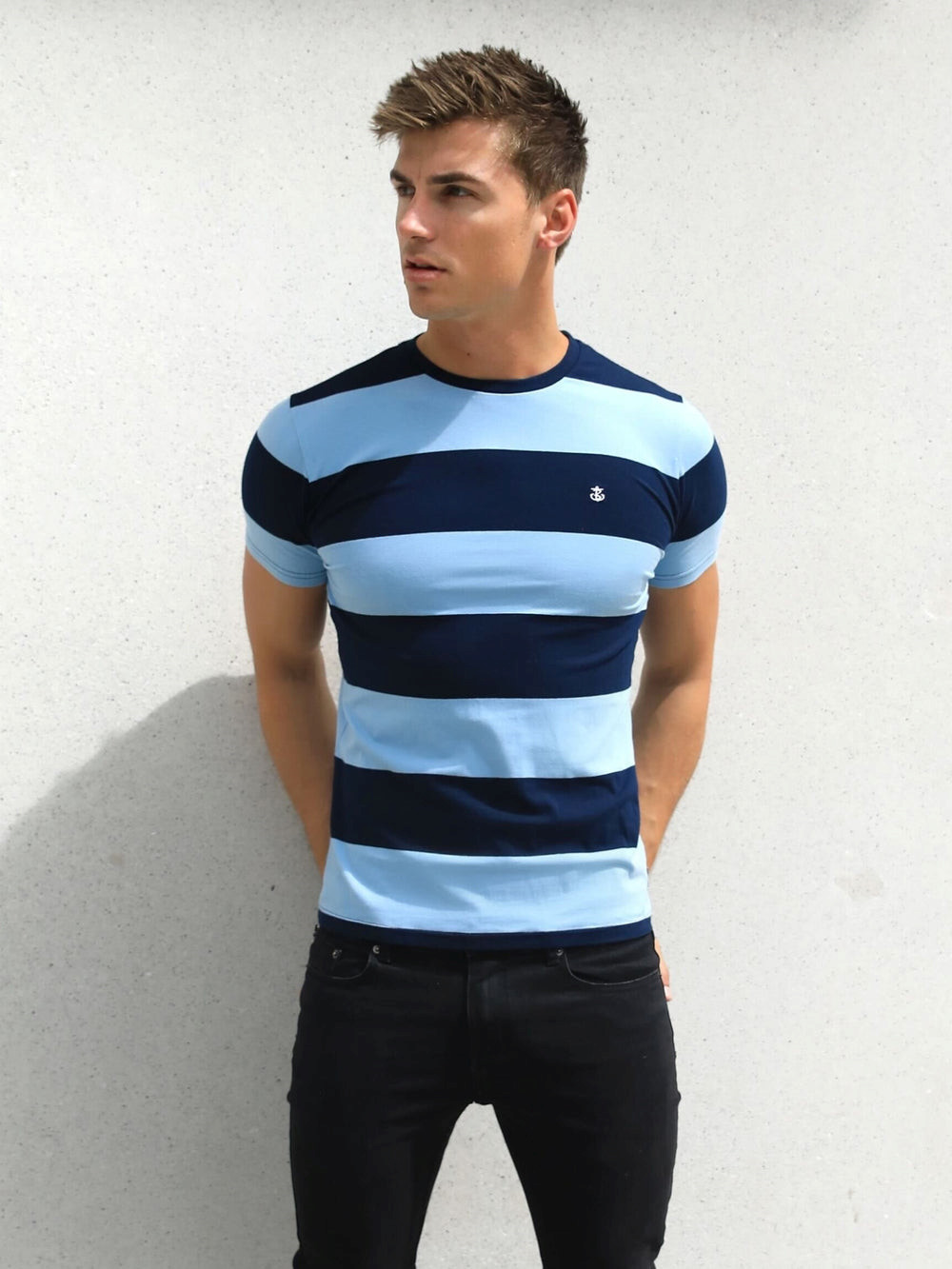 Blakely Alassio Stripe T-Shirt Lacivert | BUG408612