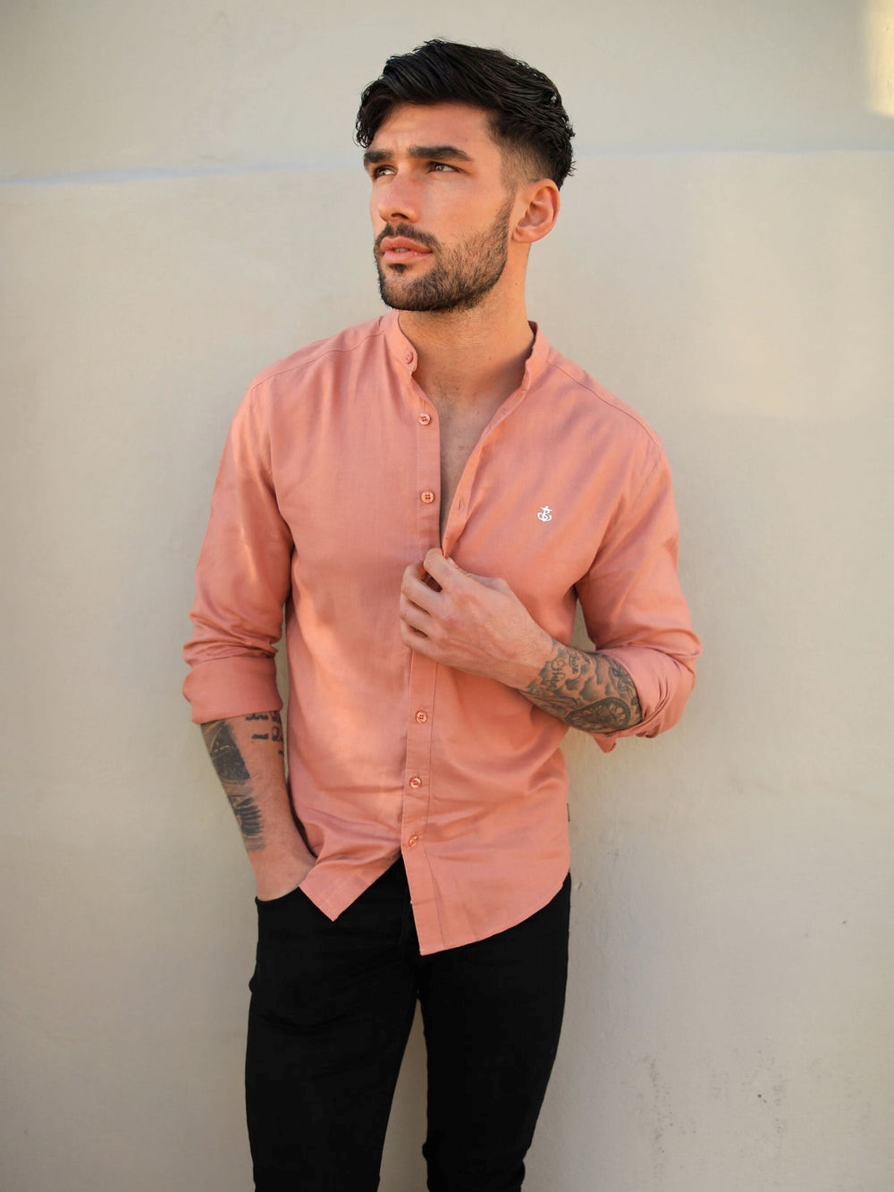 Blakely Berkane Linen Shirt Terracotta | AHM913678