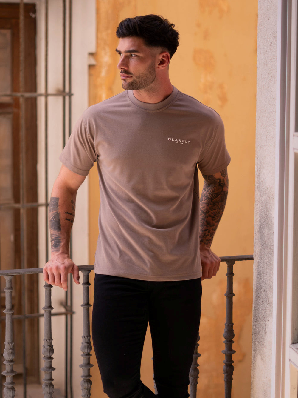 Blakely Blakely London Relaxed Fit T-Shirt Kahverengi | XOL493625