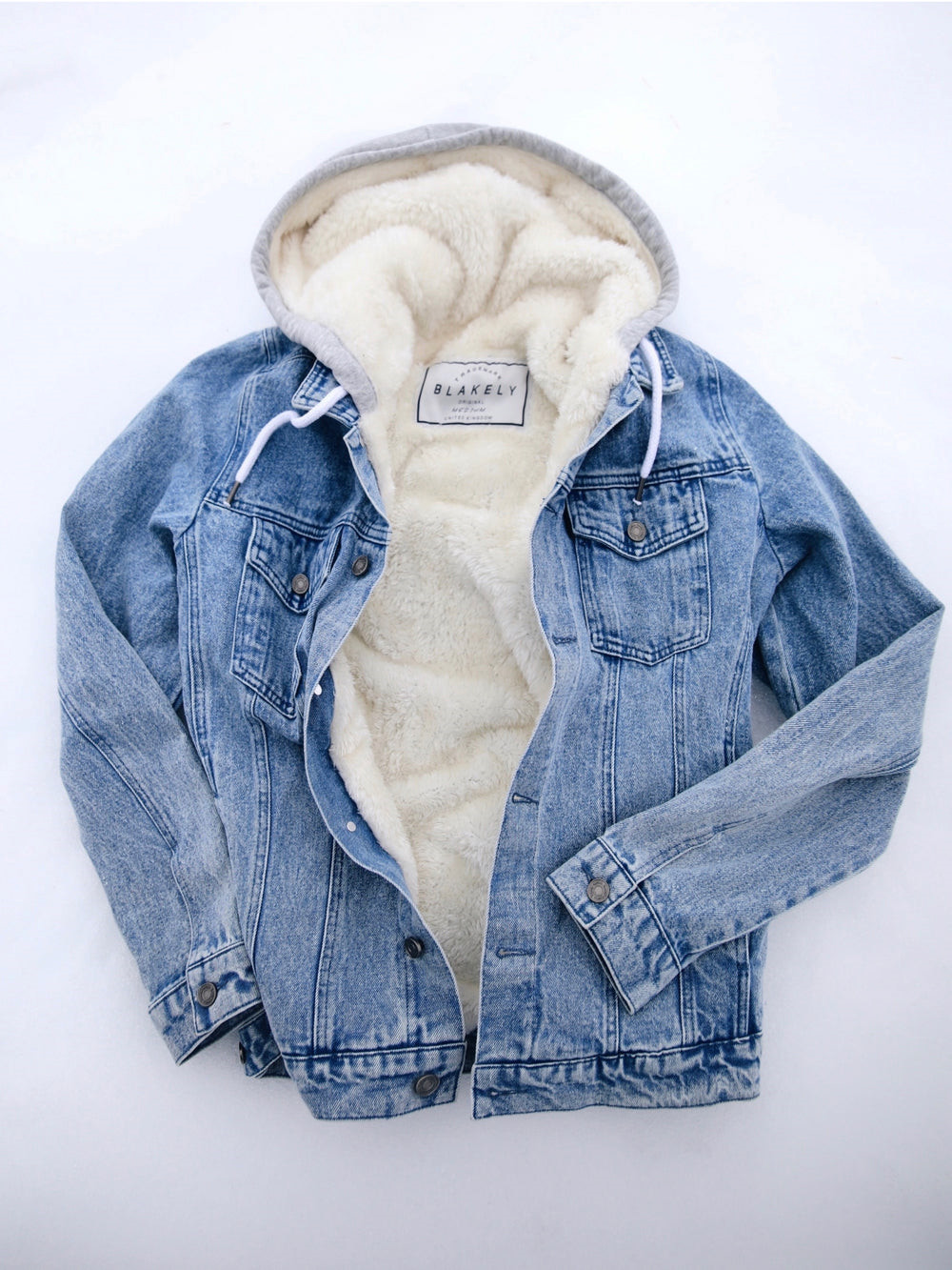 Blakely Camden Hooded Denim Jacket Açık Mavi | KQZ693857