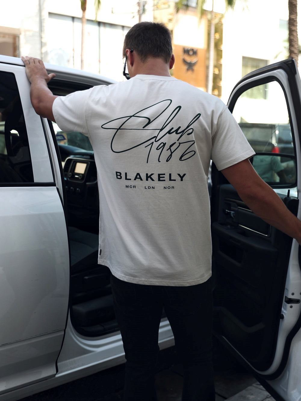 Blakely Club Relaxed T-Shirt Chalk | EXF410756