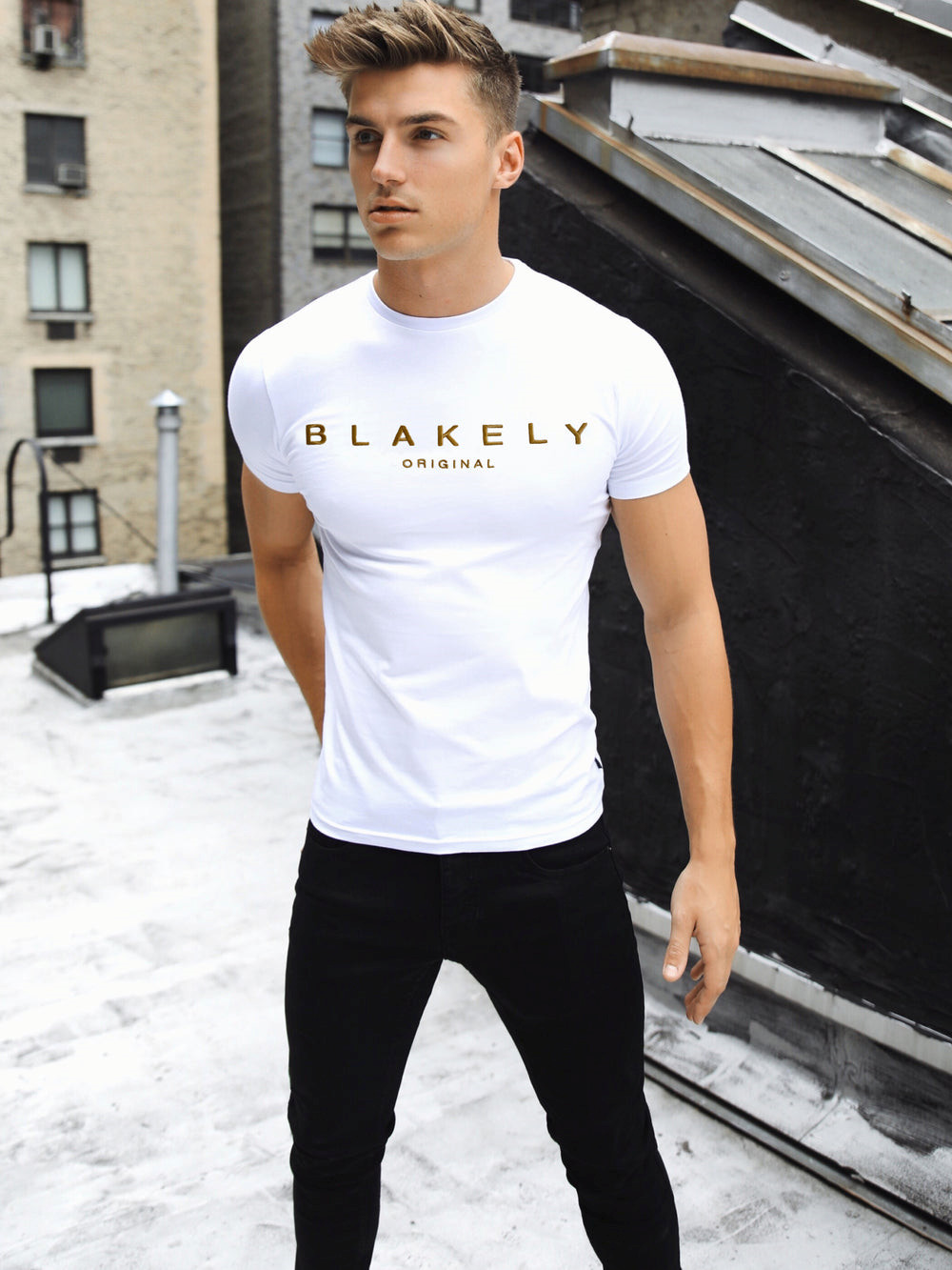 Blakely Goldstone T-Shirt Beyaz | SZF895370