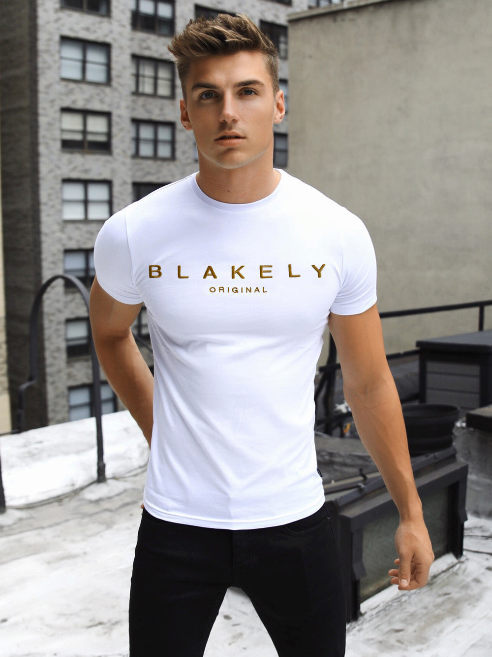 Blakely Goldstone T-Shirt Beyaz | SZF895370