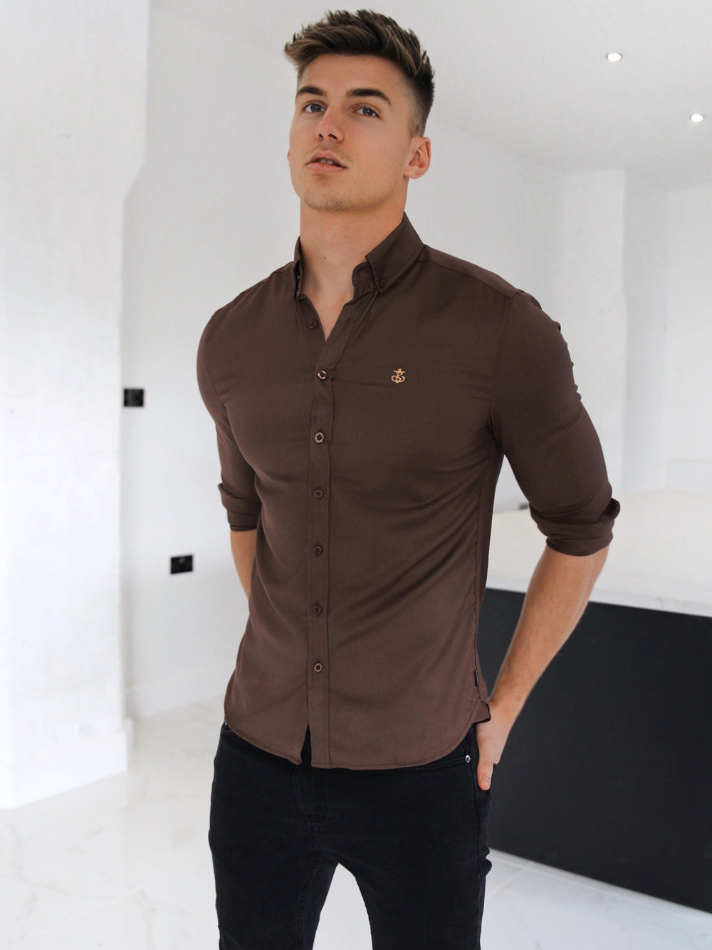 Blakely Holbrook Fitted Stretch Shirt | ITX720548