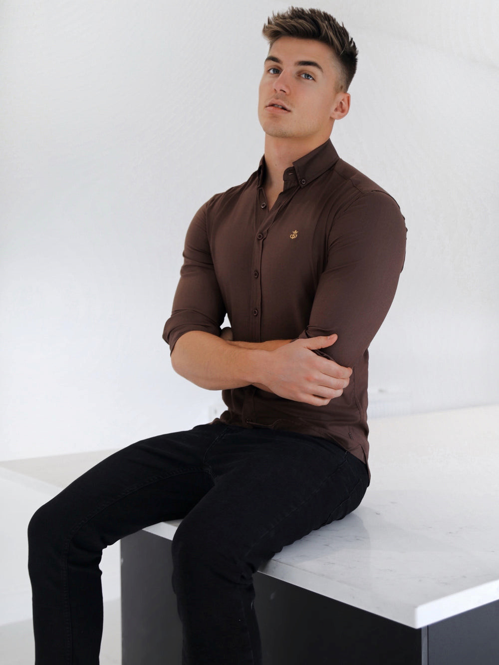 Blakely Holbrook Fitted Stretch Shirt | ITX720548