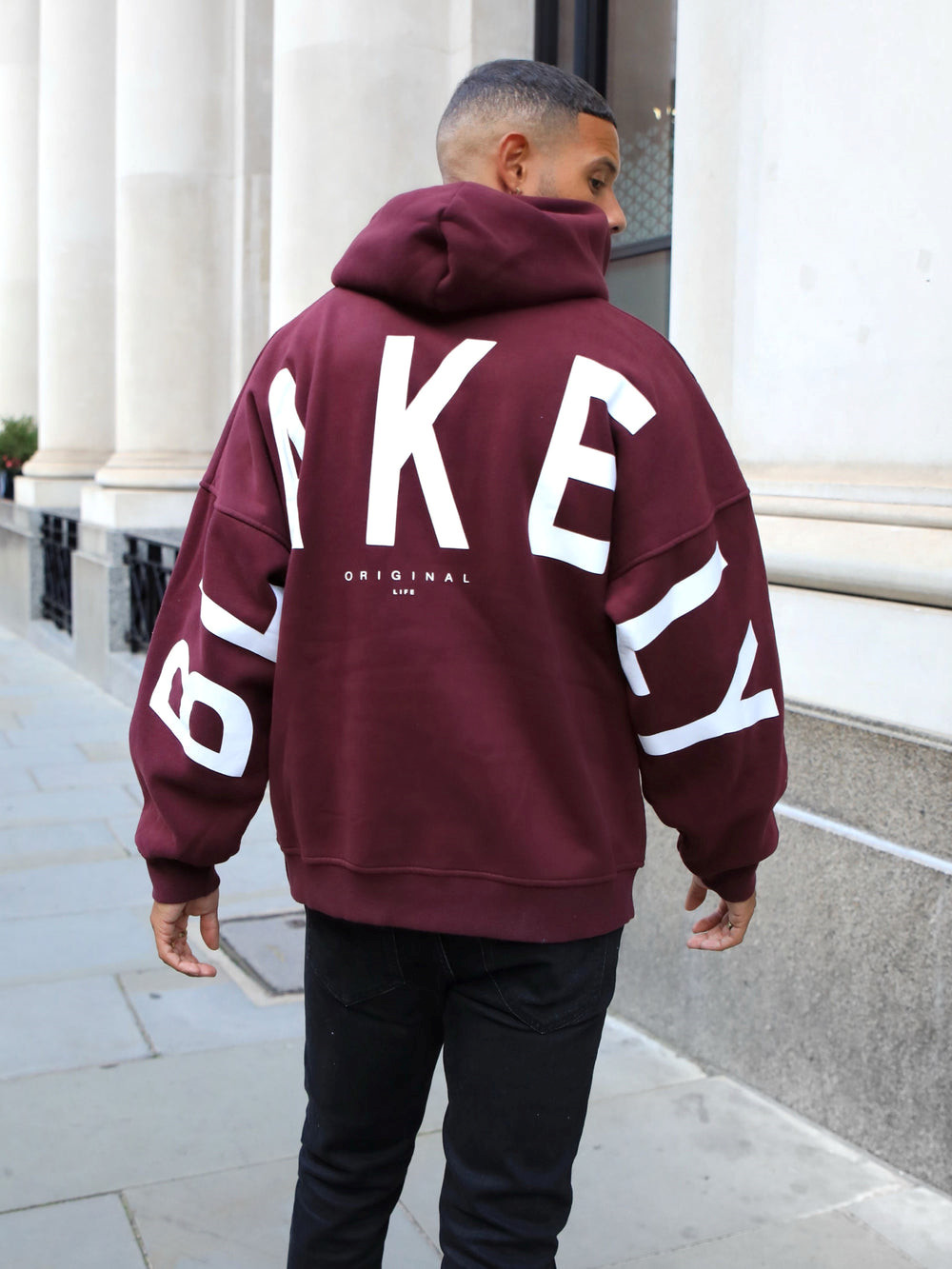 Blakely Idris Oversized Hoodie Bordo | XQH712943