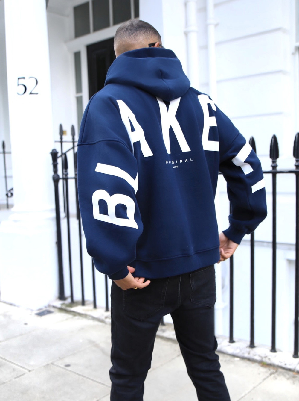 Blakely Idris Oversized Hoodie Lacivert Mavi | KTL537068