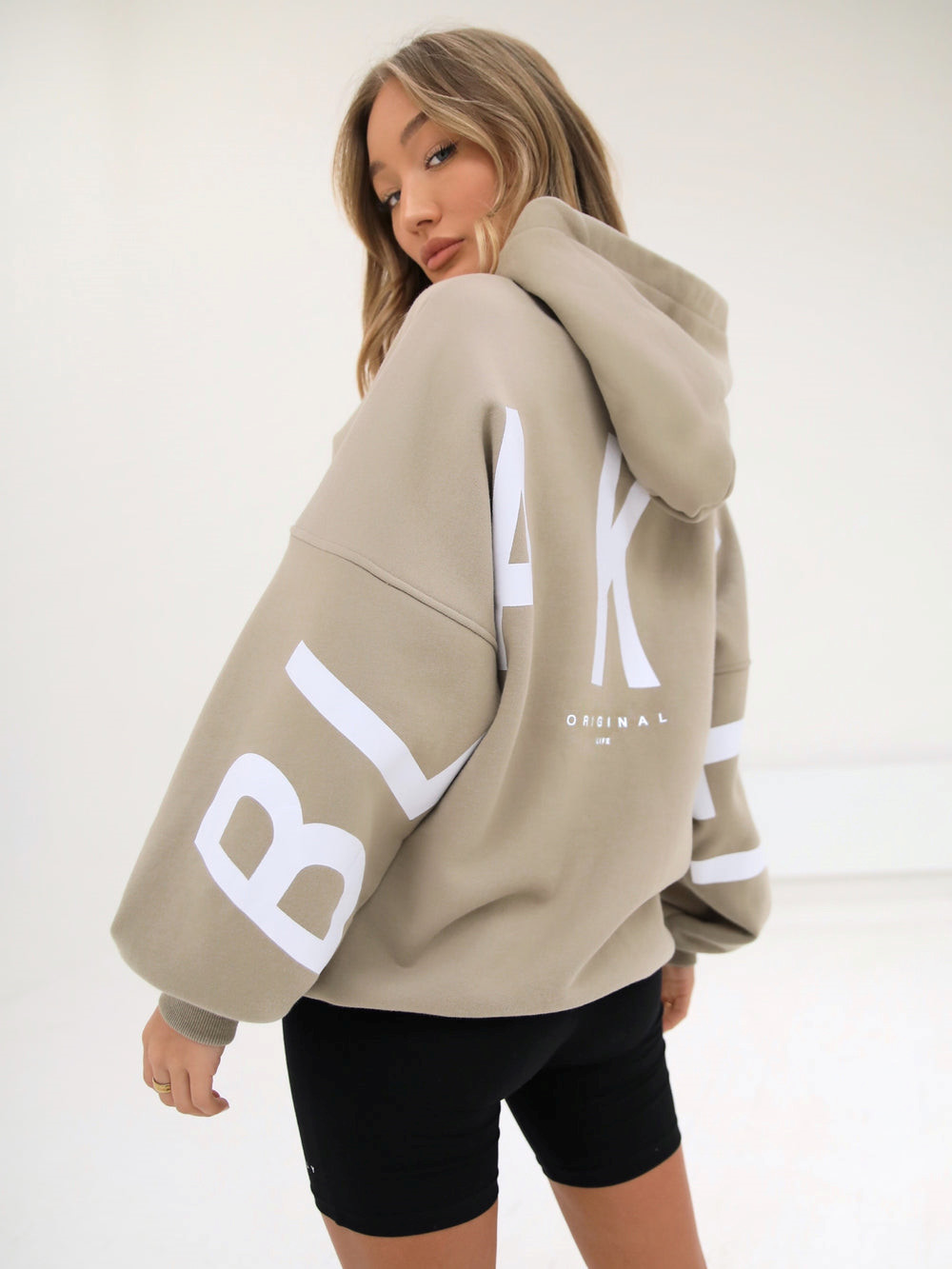 Blakely Isabel Oversized Hoodie Bej Rengi | TQP265801