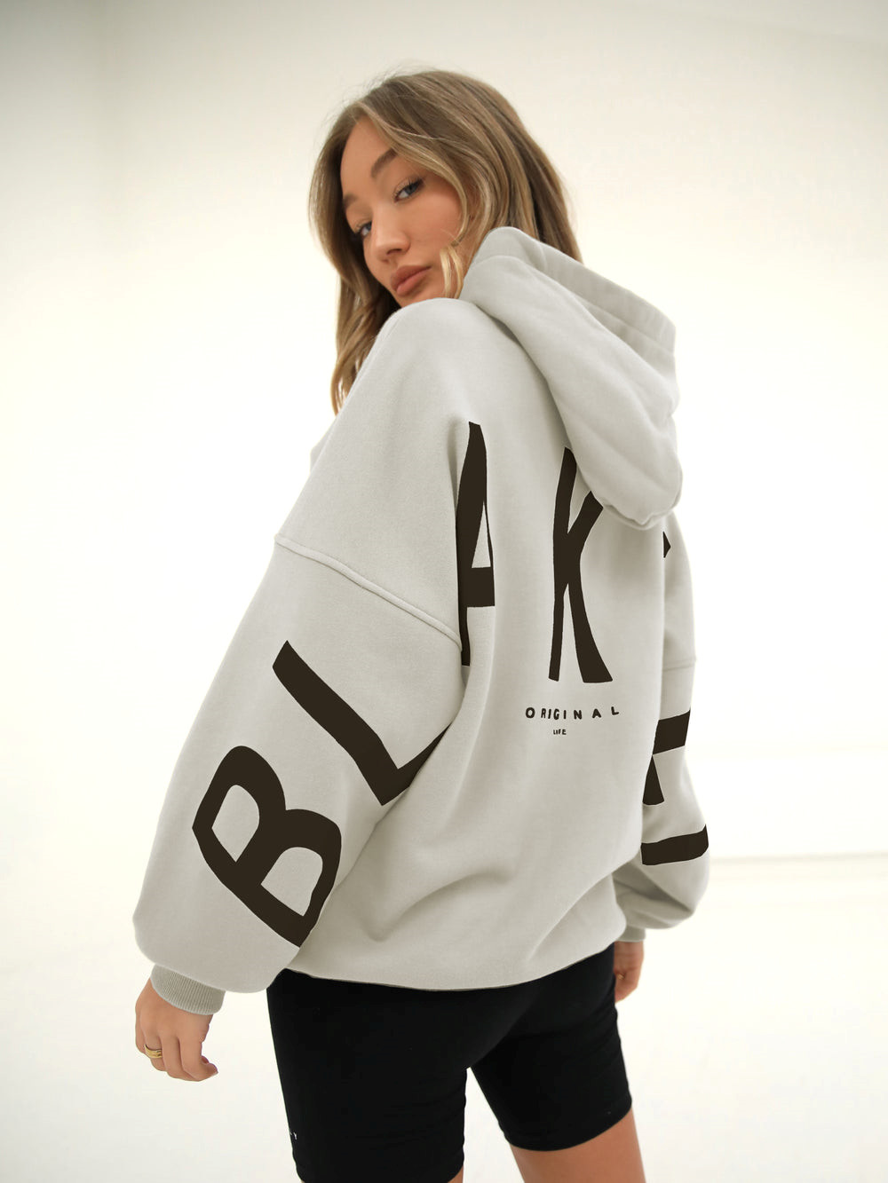 Blakely Isabel Oversized Hoodie Bone | KMF285709