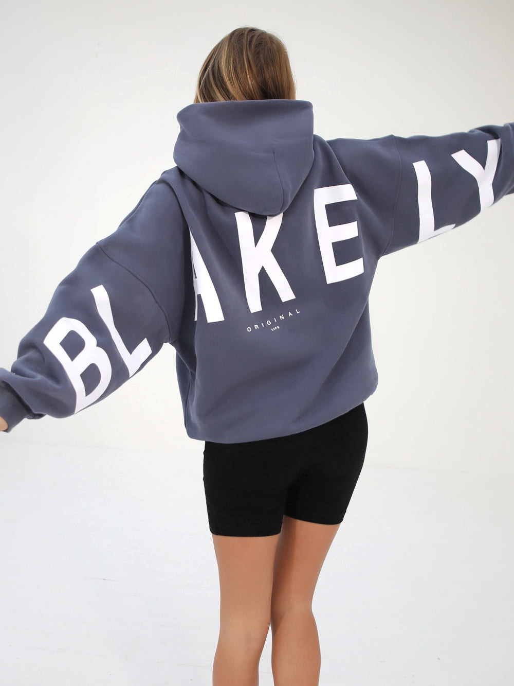 Blakely Isabel Oversized Hoodie Mavi | ATG240971