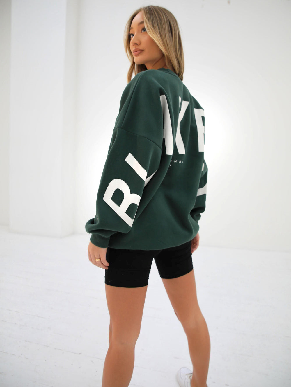 Blakely Isabel Oversized Jumper Koyu Yeşil | YFI208561