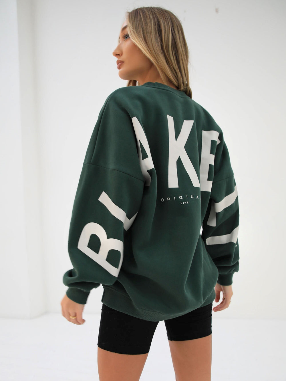 Blakely Isabel Oversized Jumper Koyu Yeşil | YFI208561