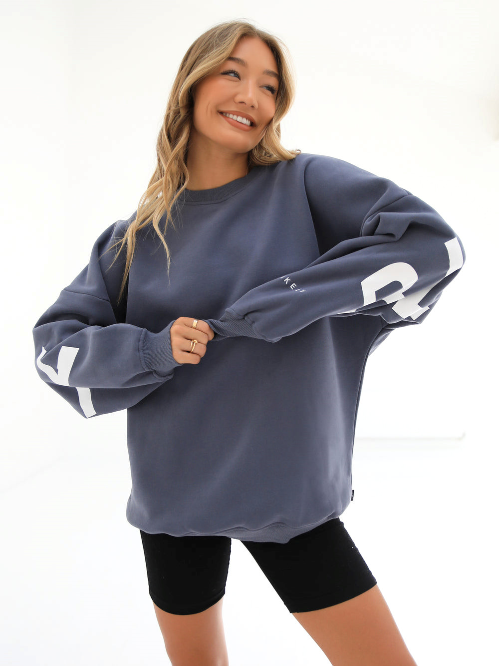 Blakely Isabel Oversized Jumper Mavi | SYQ843915