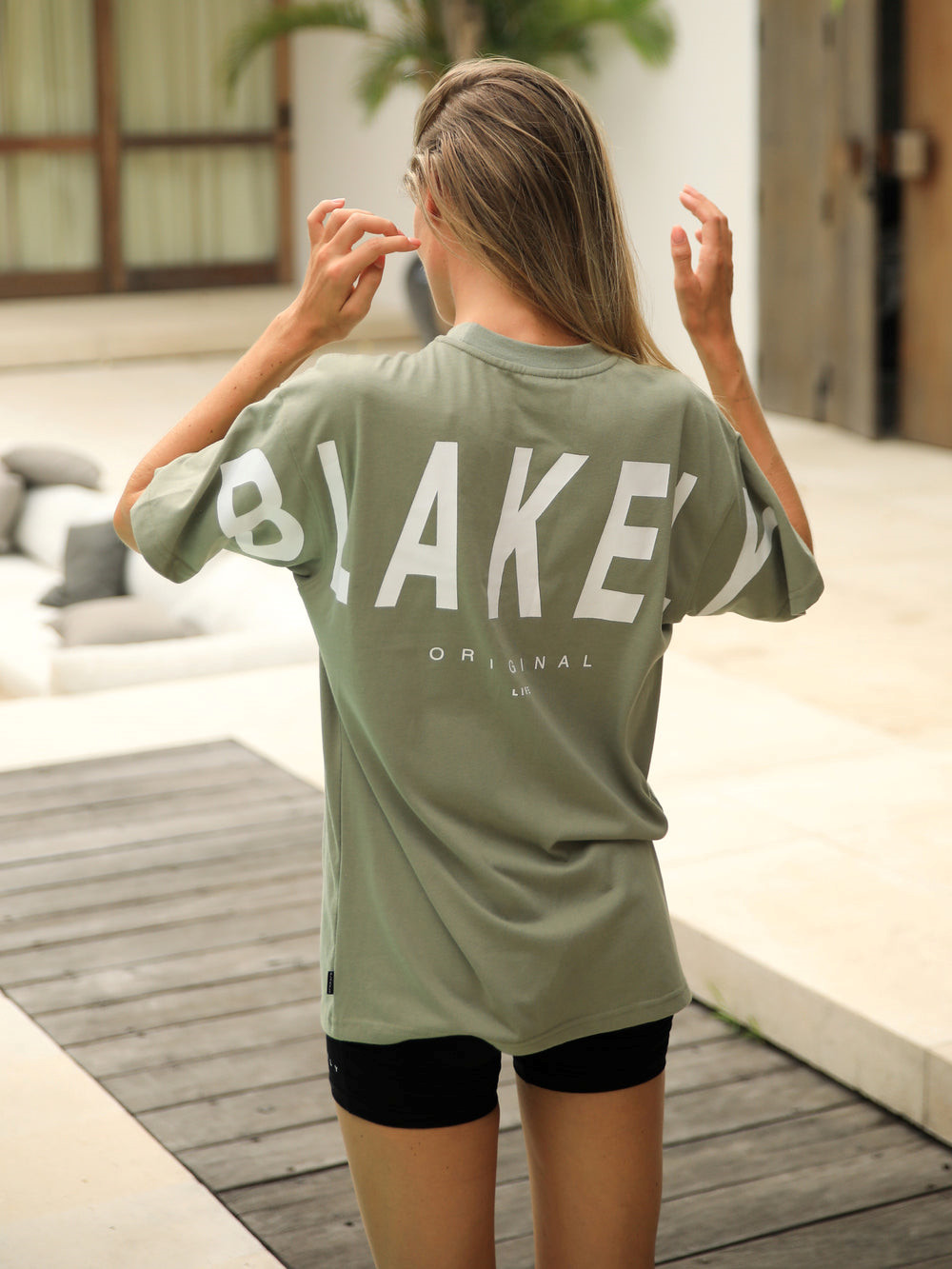 Blakely Isabel Oversized T-Shirt Zeytin Yeşili | IQZ532879